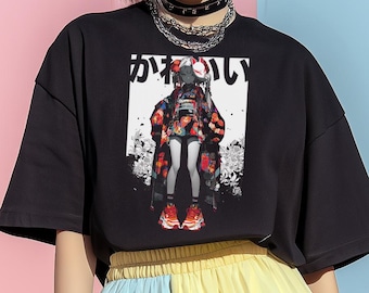 Kawaii Anime Girls t shirts, Otaku Streetwear, Harajuku Tee, Manga Gift, Cotton Unisex Shirts