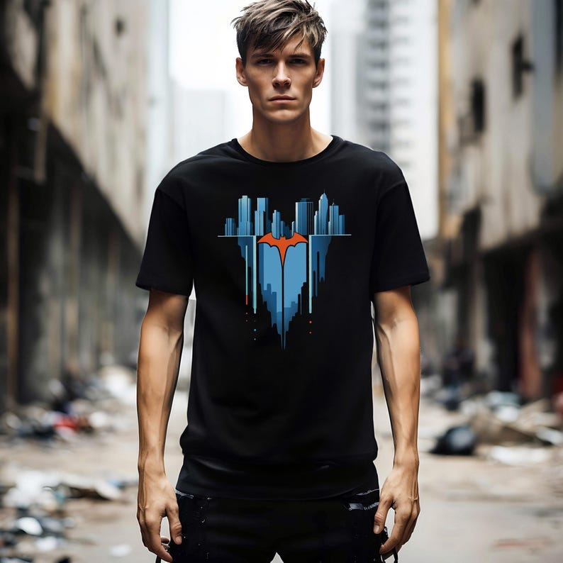 Gotham City Rise Cotton T-shirt, Dark Knight Mood, Bat Fan shirt, Hollywood legend, Comic quote, Christmas Bat-man fan gift, Joker Quote Inspired, Comic Pop Culture Shirt, Hollywood Legend, Retro Graphic Tee, comic fan gift shirt, comic book fan gift