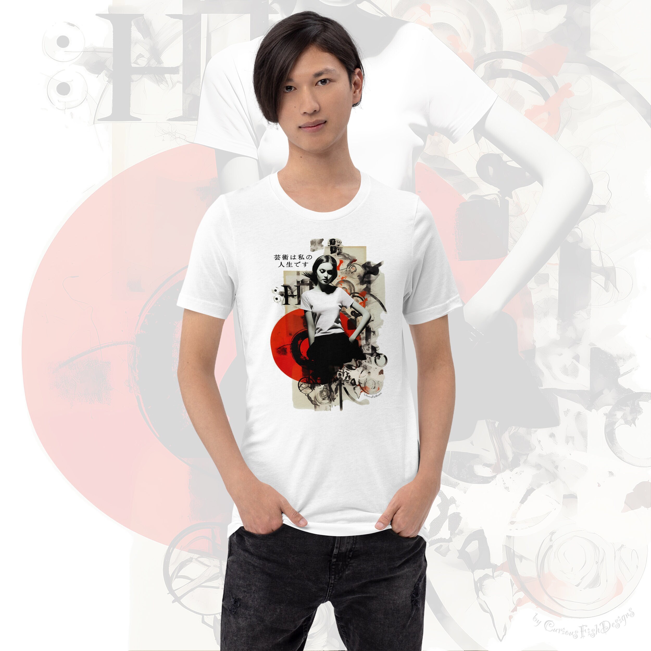 Japanese Collage Premium Unisex Crewneck T-shirt, Art is My