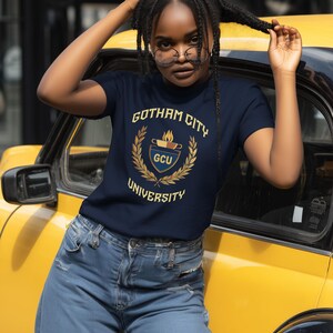 Gotham City University Women & Unisex t shirts, Classic Uni Style, Comic Book College, Superhero Gift, Gotham Uniform Tee image 4