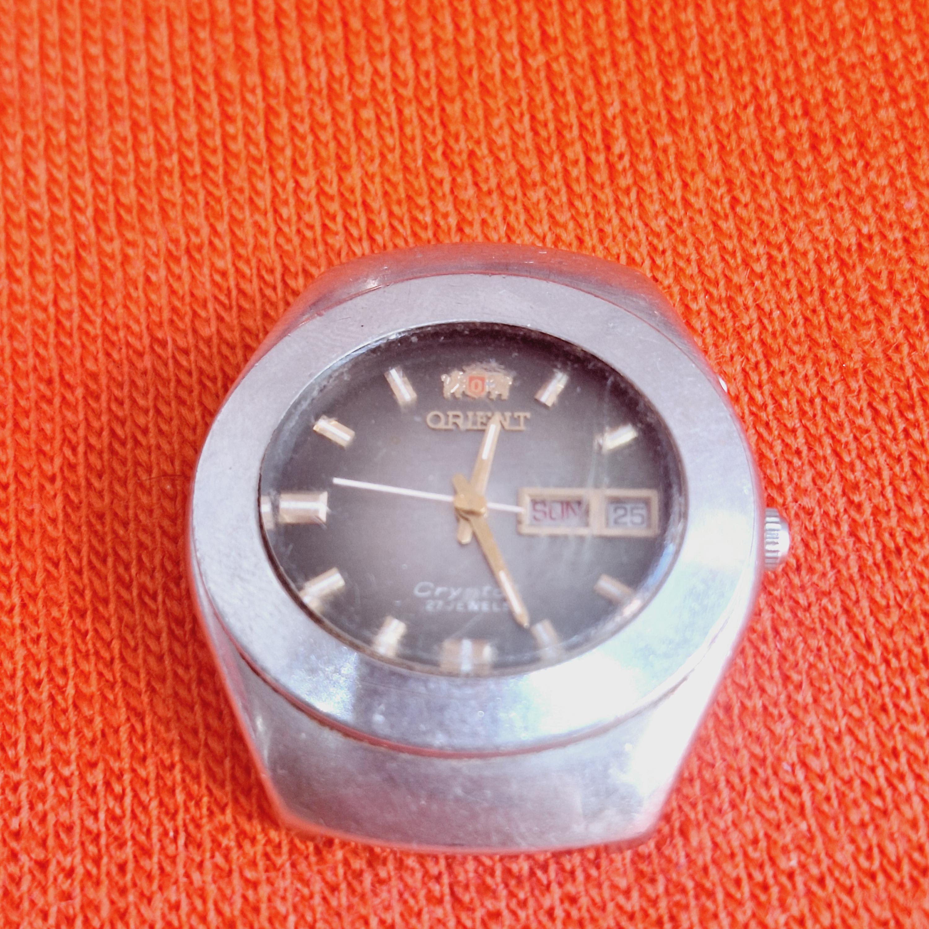 ORIENT 自動巻き腕時計 27 JEWELS Vtg ORIENT AAA Deluxe Racer 27j 349-13770 Japan 60-s