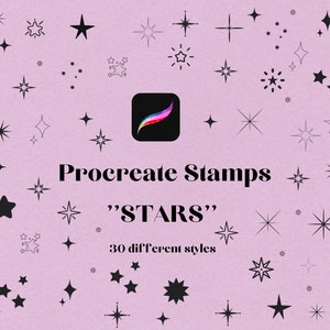 30 Celestial Star-stempels en -borstels voor voortplanting, direct downloaden