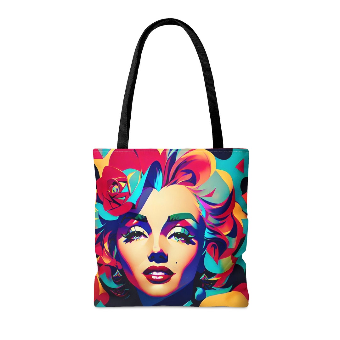 Tote Marilyn Monroe Bag AOP, Tote Marilyn Bag, Monroe Tote , Black