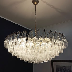 Incredibile candelabro in vetro di Murano - 185 poliedri - classico italiano