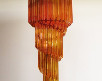 Lustre de Murano 86 prisma de quadrantes âmbar