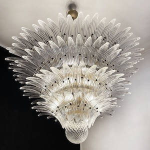 Palms Ceiling Light - 4 levels, 163 transparent glasses