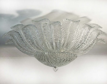 Rare Barovier Flower Ceiling Lamp - Murano Art Glass - crystal glasses