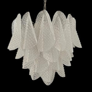 Scarpa style hand made Murano chandelier - 41 swallows petals glasses