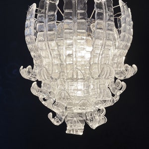 Beautiful and sophisticate Italian Murano Chandelier  -  Six-Tier Felci Glass