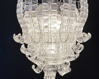 Lámpara de araña italiana de cristal de Murano de seis niveles - Felci Design