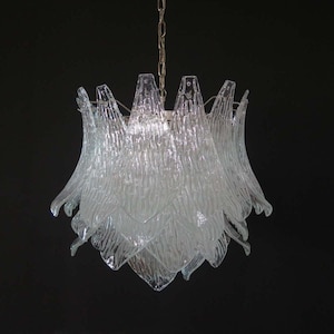 Italian Murano Glass chandelier - 38 trasparent glasses