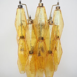 Sconces with Amber glasses handmade in Murano Italian - POLIEDRI