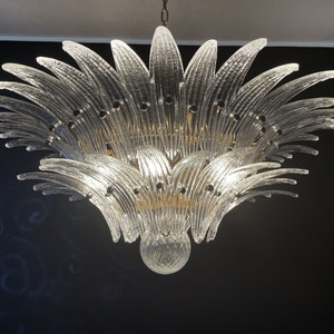 Murano Chandelier Original Palmette, crystal  glasses - 58 crystal glassess palms