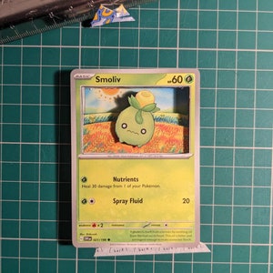 Smoliv 3D Pokmon Card - Etsy Smoliv 3D Pokmon Card - Etsy
