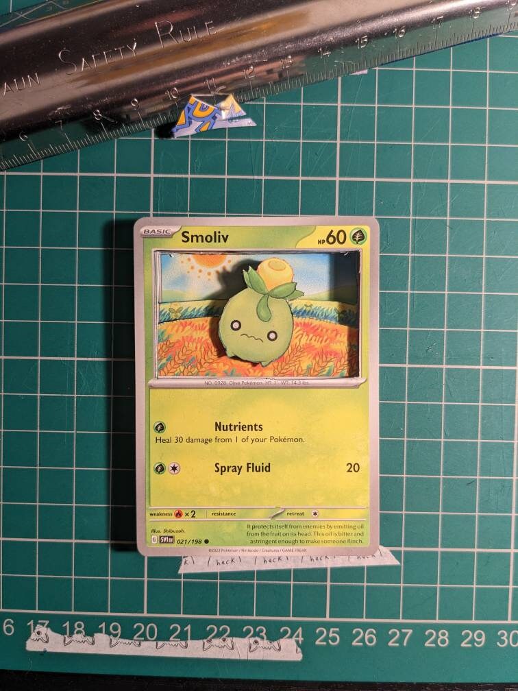 Smoliv 3D Pokmon Card - Etsy