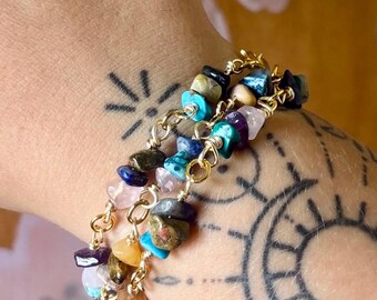 Chipped Stone Bracelet Set (3 Bracelets)