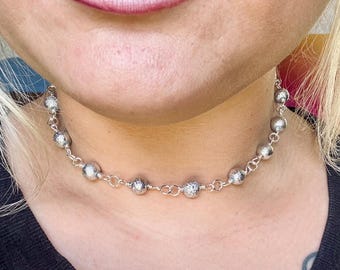 Chic Brown and Silver Necklace