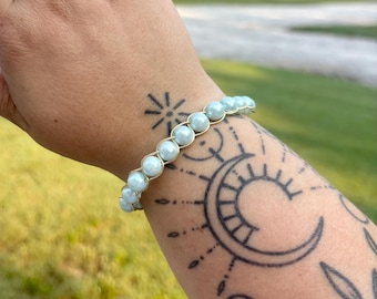 Light Blue Wire Bracelet
