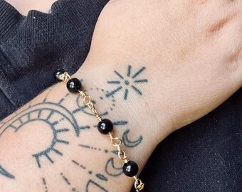 Black and Gold Bracelet