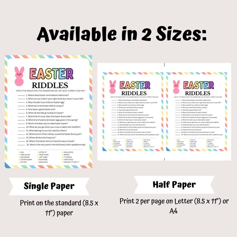 Easter Riddles, Who Am I Riddles, Fun Easter Games, Printable Easter ...