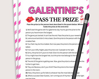 Galentines Pass the Prize Game, Fun Galentines Day Games, Printable Galentines Party Activity, Pass the Gift Game for Girls, Spa Day Games