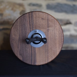 Wall-Mount Instrument Holder, Walnut // Solid Wood Instrument Display for Guitar, Banjo, Ukulele, Mandolin