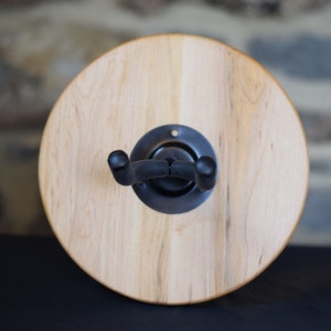 Wall-Mount Instrument Holder, Brown Hard Maple // Solid Wood Instrument Display for Guitar, Banjo, Ukulele, Mandolin