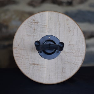 Wall-Mount Instrument Holder, Curly Maple // Solid Wood Instrument Display for Guitar, Banjo, Ukulele, Mandolin