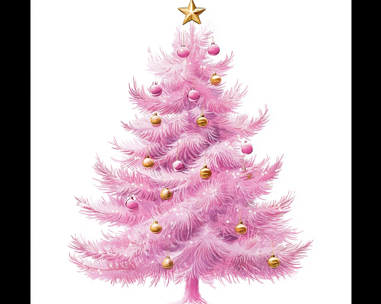 Pink Christmas Tree Clipart Bundle | 15 Winter Trees PNG Clipart ...