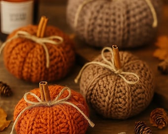Crochet Pumpkin Pattern 3 in 1, Fall Decor Crochet Pattern, Plushie & Pillow Crochet PDF, Thanksgiving Pumpkin Decor Pattern