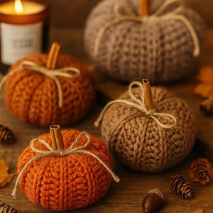 Crochet Pumpkin Pattern 3 in 1, Fall Decor Crochet Pattern, Plushie & Pillow Crochet PDF, Thanksgiving Pumpkin Decor Pattern