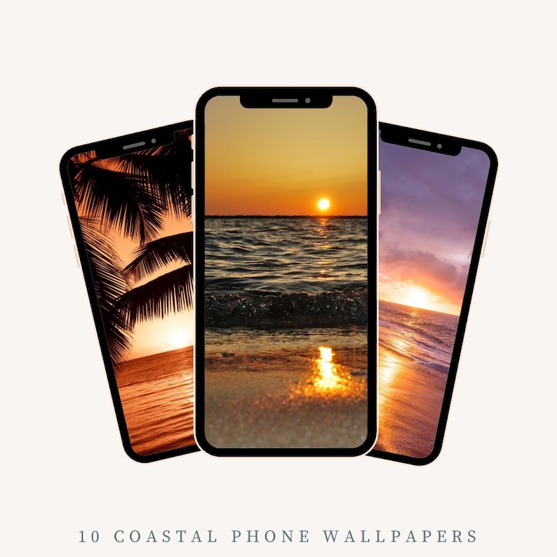 Coastal iPhone Wallpaper Pack | Tropical Beach Lock Screen Bundle ...