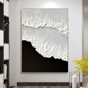 Black and white Abstract Art Black and white canvas art Black Abstract art Black Textured Art Black Wall Art black frame wall art