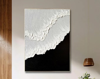 Black and white Abstract Art Black and white canvas art Black Abstract art Black Textured Art Black Wall Art black frame wall art