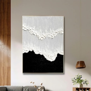 Black and white Abstract Art Black and white canvas art Black Abstract art Black Textured Art Black Wall Art black frame wall art