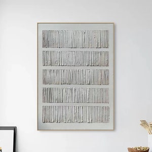 White 3D Texture Wall Art White Minimalist Painting Neutral Plaster Painting Wabi Sabi Wall Art White Texture Painting Modern Minimalist Art