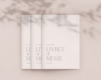 LISA - Wedding Ceremony Program Template - Minimalist Retro Elegant Order of Service - Canva Editable - Printable Digital Booklet