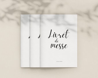 SARAH - Livret messe mariage - minimaliste, romantique, moderne -  Template Canva