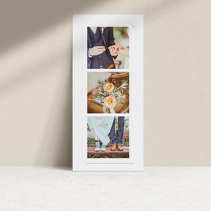 SARAH - Remerciements mariage photomaton - minimaliste, romantique, moderne - Template Canva