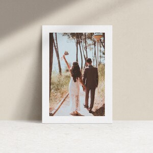 SARAH - Remerciements mariage 1 photo - minimaliste, romantique, moderne - Template Canva