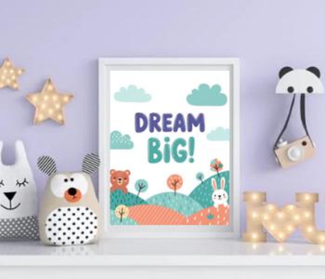 Printable Nursery Decor 8 Motivational Quote Wall Art Prints for Kids