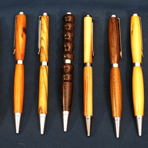 Stylo bille en bois noble, fait main en Savoie