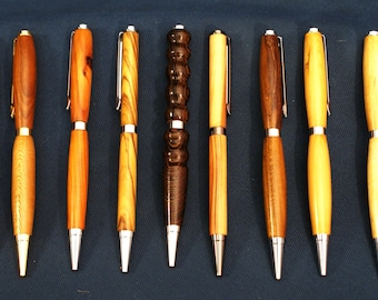 Ballpoint pen in noble wood, handmade in Savoie