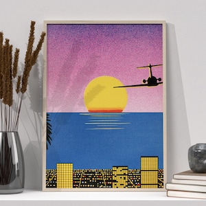 Hiroshi Nagai Art Print Poster, Retro Wall Art Digital, Retro Wall Art, Retro Poster, Vintage Wall Art, Wall Decor, Printable Wall Art