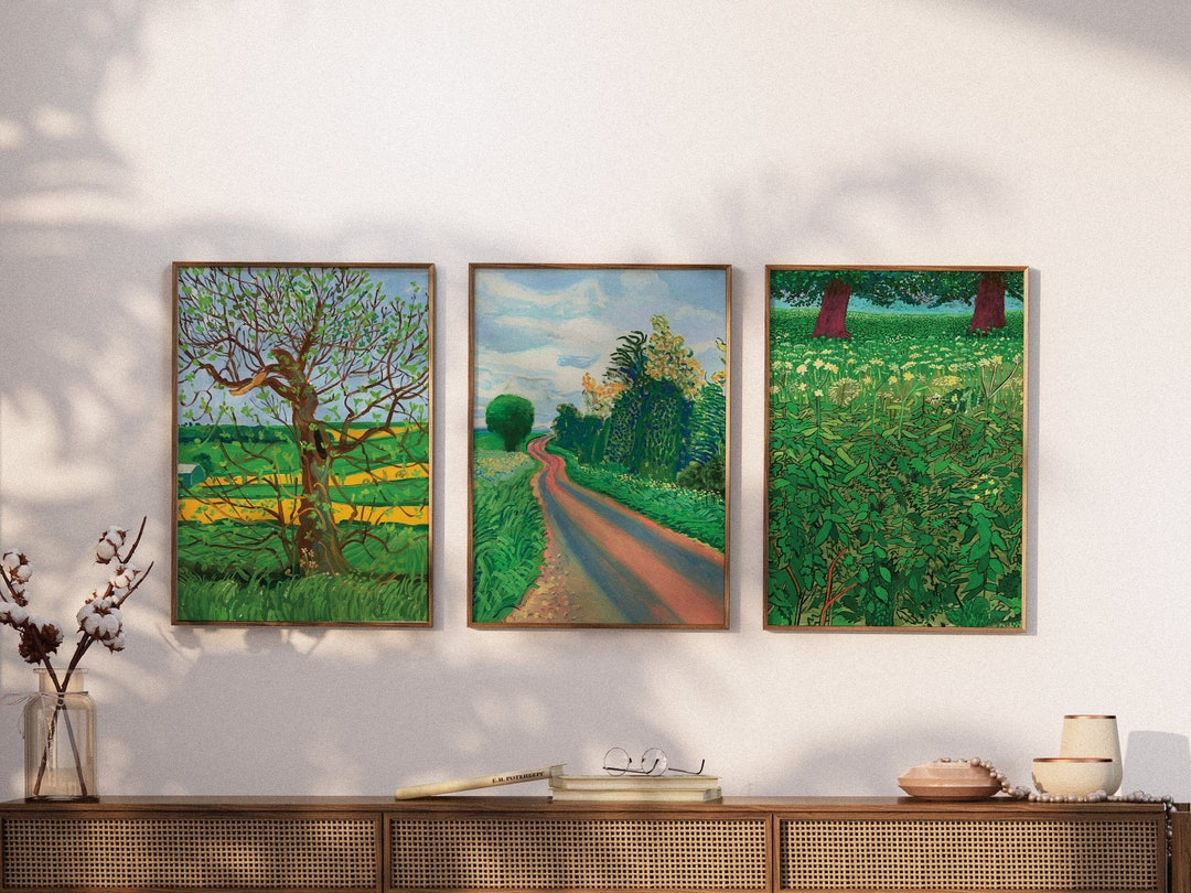 David Hockney Set of 3 Hockney Poster Hockney Print Modern Etsy UK