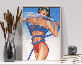 Retro Japanese Illustration Art Print: 80s City Pop (Digital Download)