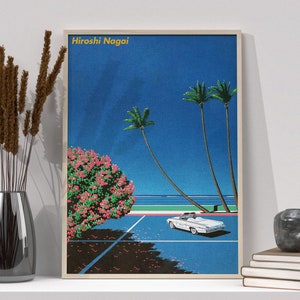 Hiroshi Nagai Art Print Poster, Retro Wall Art Digital, Retro Wall Art, Retro Poster, Vintage Wall Art, Wall Decor, Printable Wall Art,