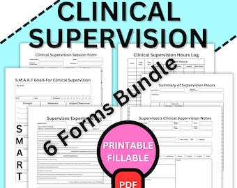 Bundel klinische supervisieformulieren, supervisie geestelijke gezondheid (afdrukbaar pdf-bestand)