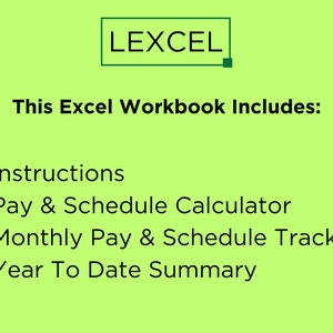 Excel Pay & Schedule Calculator