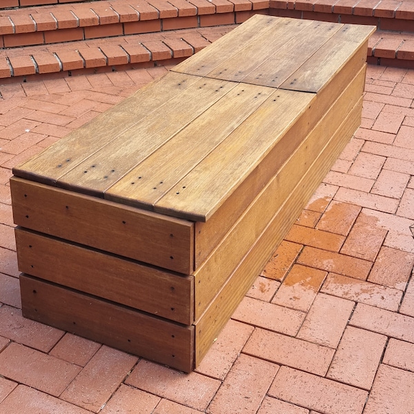 DIY Outside Storage Bench | Step-by-Step Digital Plans (Metric Only)
